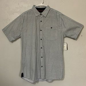 NWT SGR White & Black Short Sleeves Shirt L